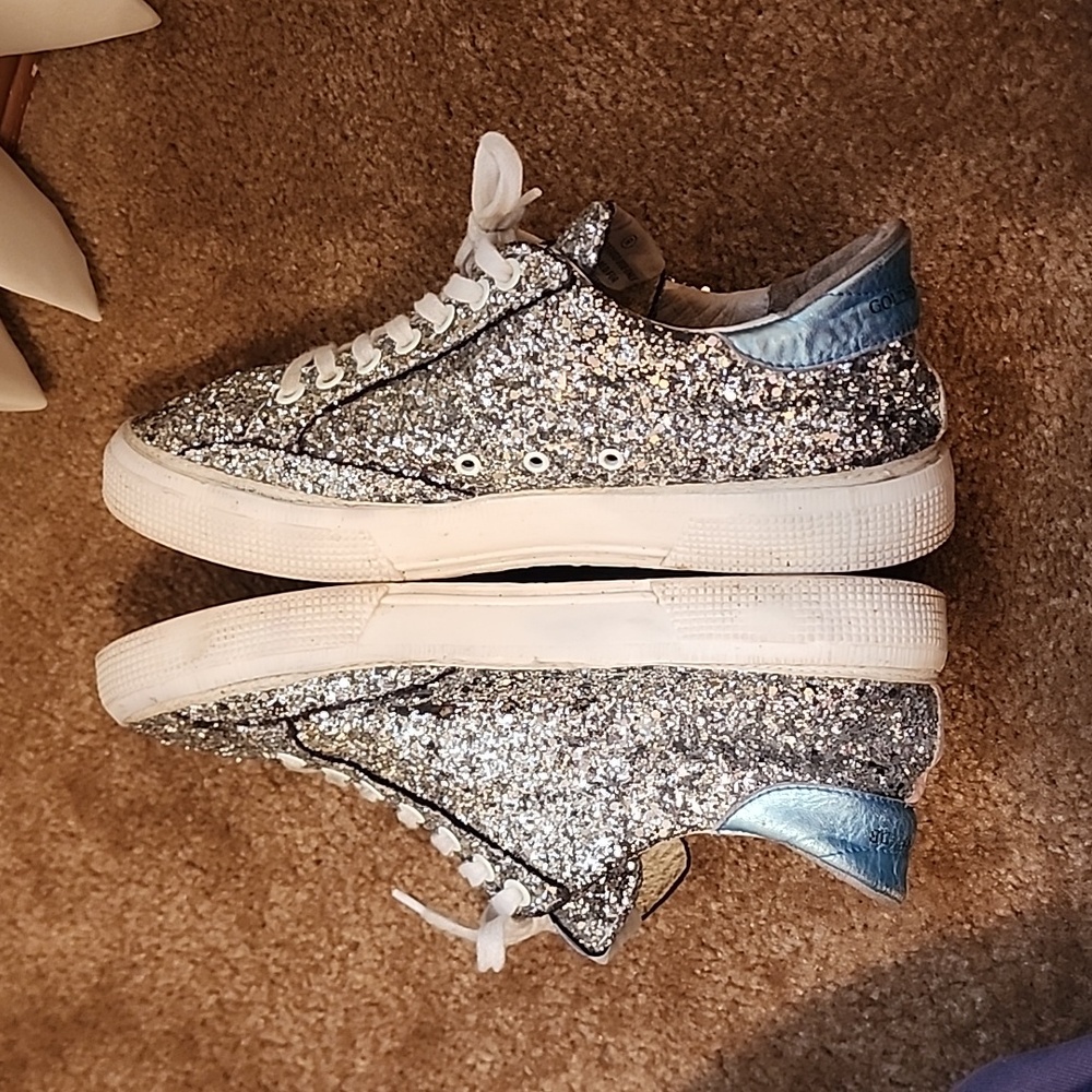 Golden Goose MAY Glitter Sylver Sneakers - Picture 14 of 16